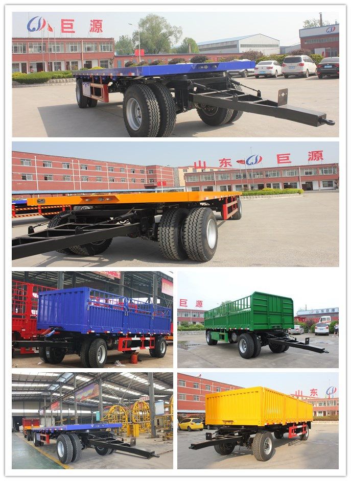 Max Payload 30-100T 20ft Draw Bar Trailer for Full Truck Tractor Trailers on Farm