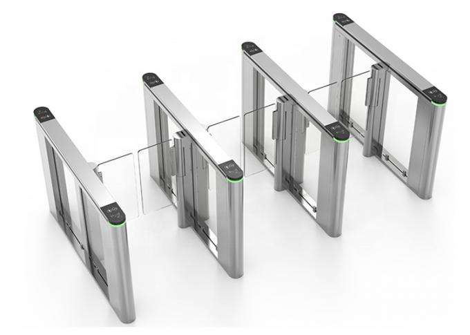SS304 Acrylic 900mm Width Pedestrian Turnstile Gate Face Recognition BLDC 0