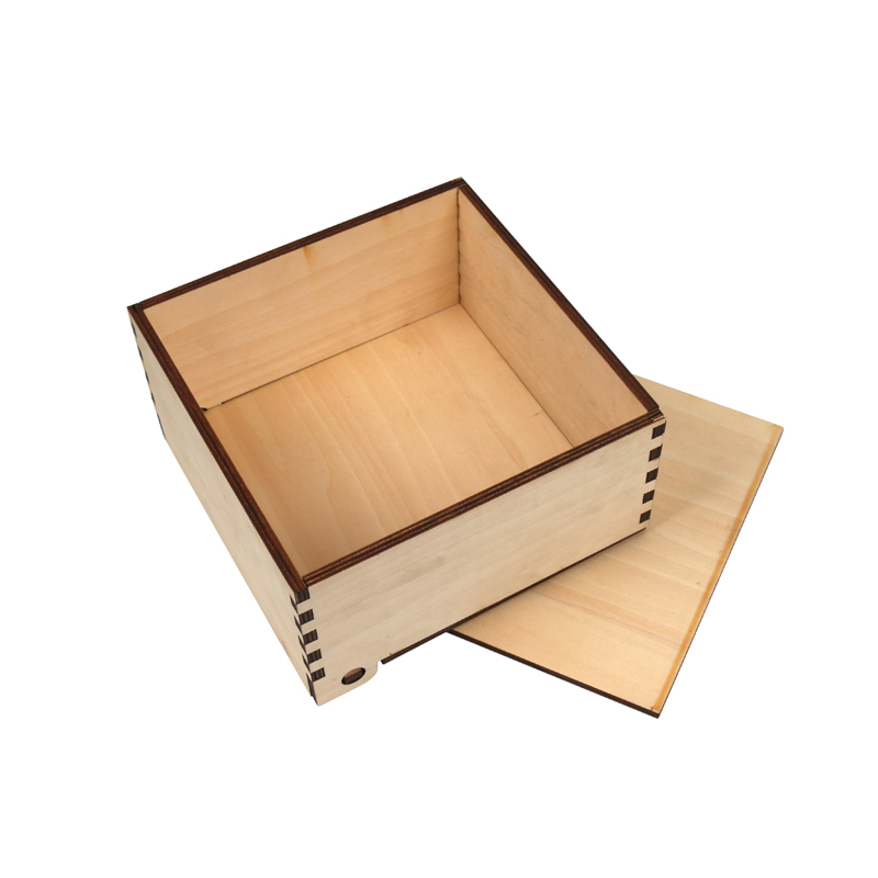 Christmas Craft Wooden Box Laser Cut Wood Plywood Box Baby Gift Box for Storage