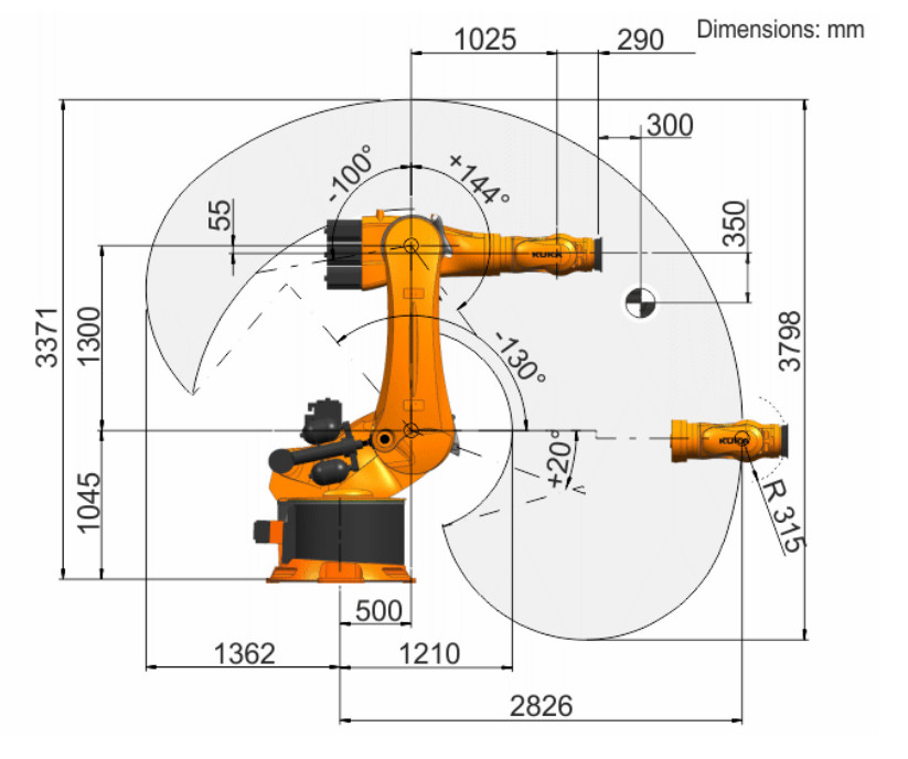 Kuka Kr 500 R2830 MT Electronic Robotic Arm With High Load Capacity