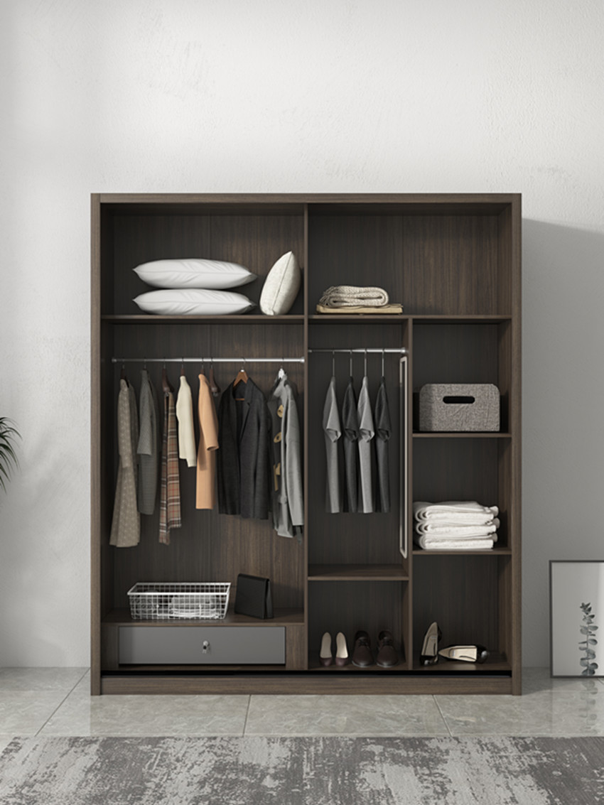 Patten Chipboard Plywood Modern Bedroom Wardrobe 2 Door Sliding Wardrobe