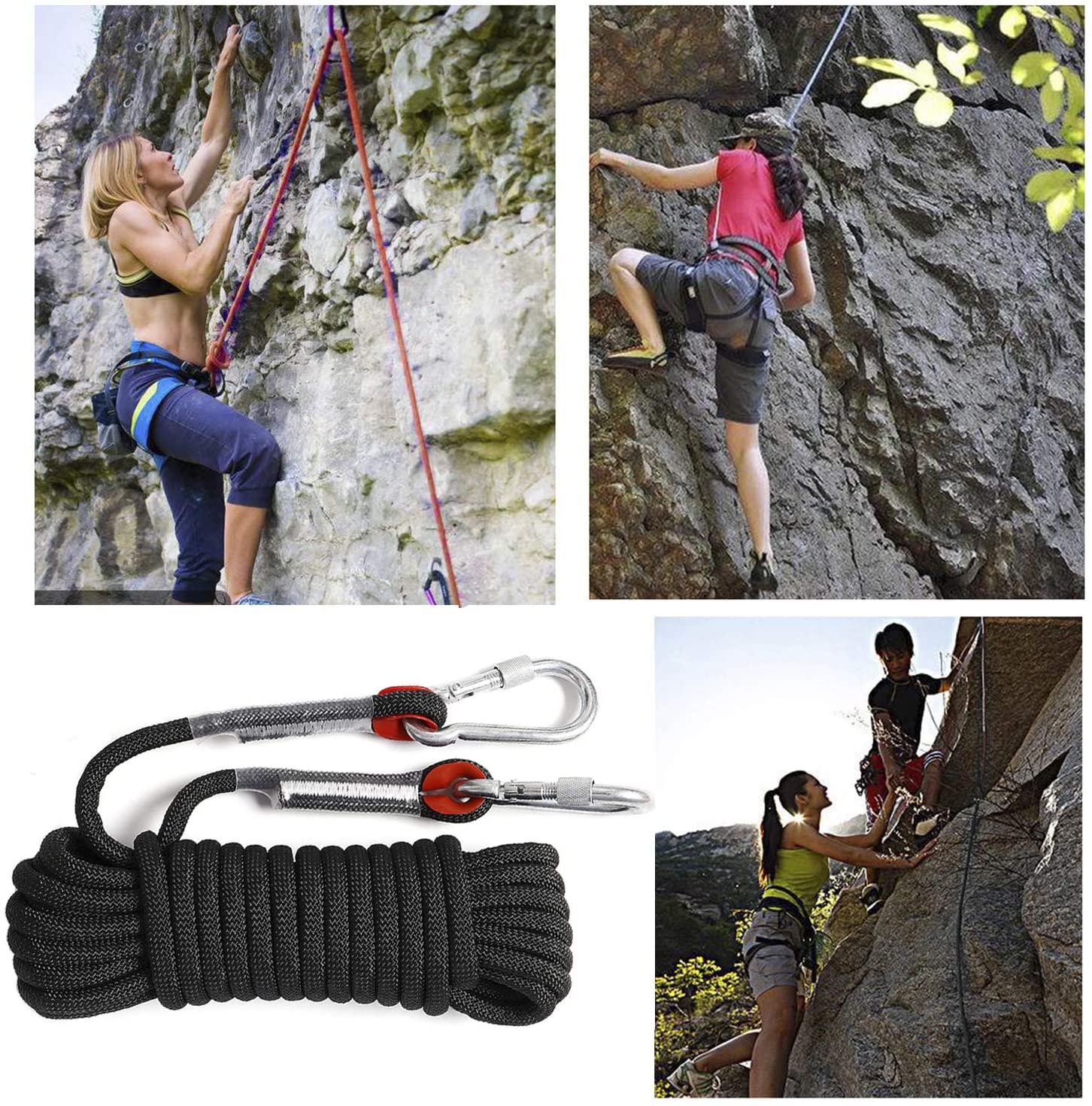 16mm 10mm Static Climbing Rope 35FT 250FT Outdoor Use
