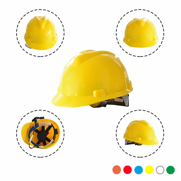 T100 V type CE EN397 Safety Helmet Head Protective Hard Hats for Construction Yellow