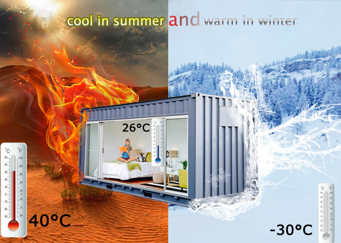 20 Feet Shipping Container Cabin With 5 Peices Of Toliet Baling Box Wash Table& Mirrow