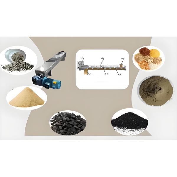 U-Shape Stainless Steel Shaftless Spiral Conveyor For Sludge Cement And Dry Powder Feeding