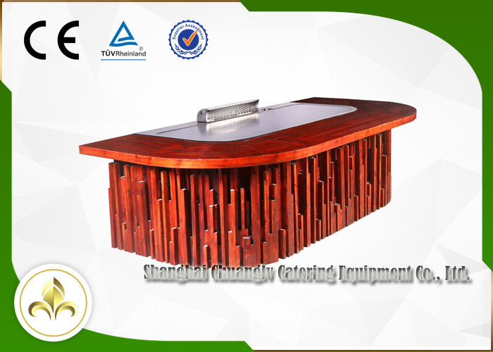 Electromagnetic Heating Teppanyaki Hibachi Grill For Hotel Restaurant Kitchen
