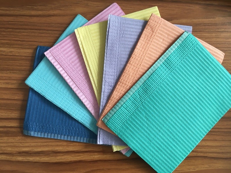 Disposable multi-colored dental pad for hospital,dental clinic,beauty.125pcs/bag