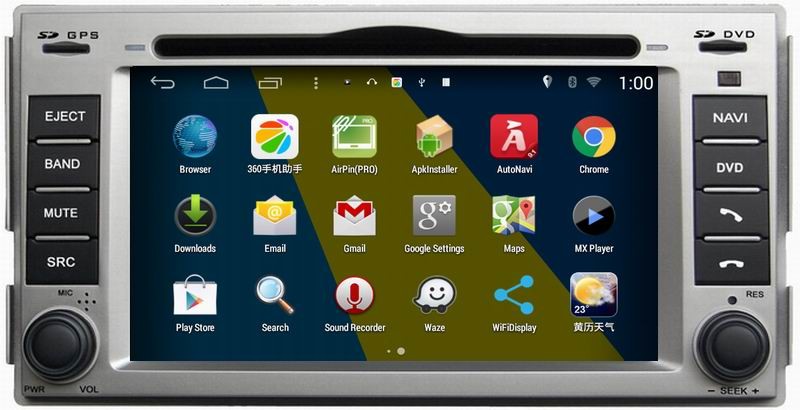 ouchuangbo car gps navi s160 android 4.4 for Hyundai Santa Fe 2004-2009 support 3g wifi iPod AUX and clock function