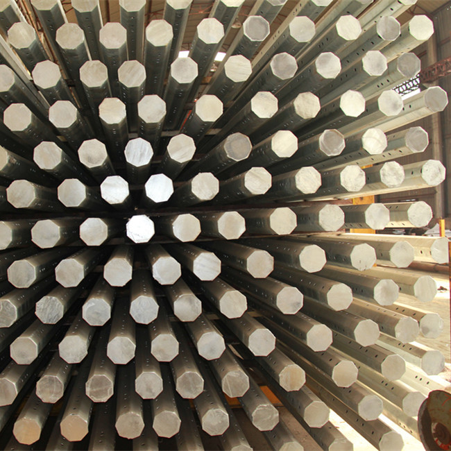 12m Q345 3mm Steel Power Pole Hot Dip Galvanized