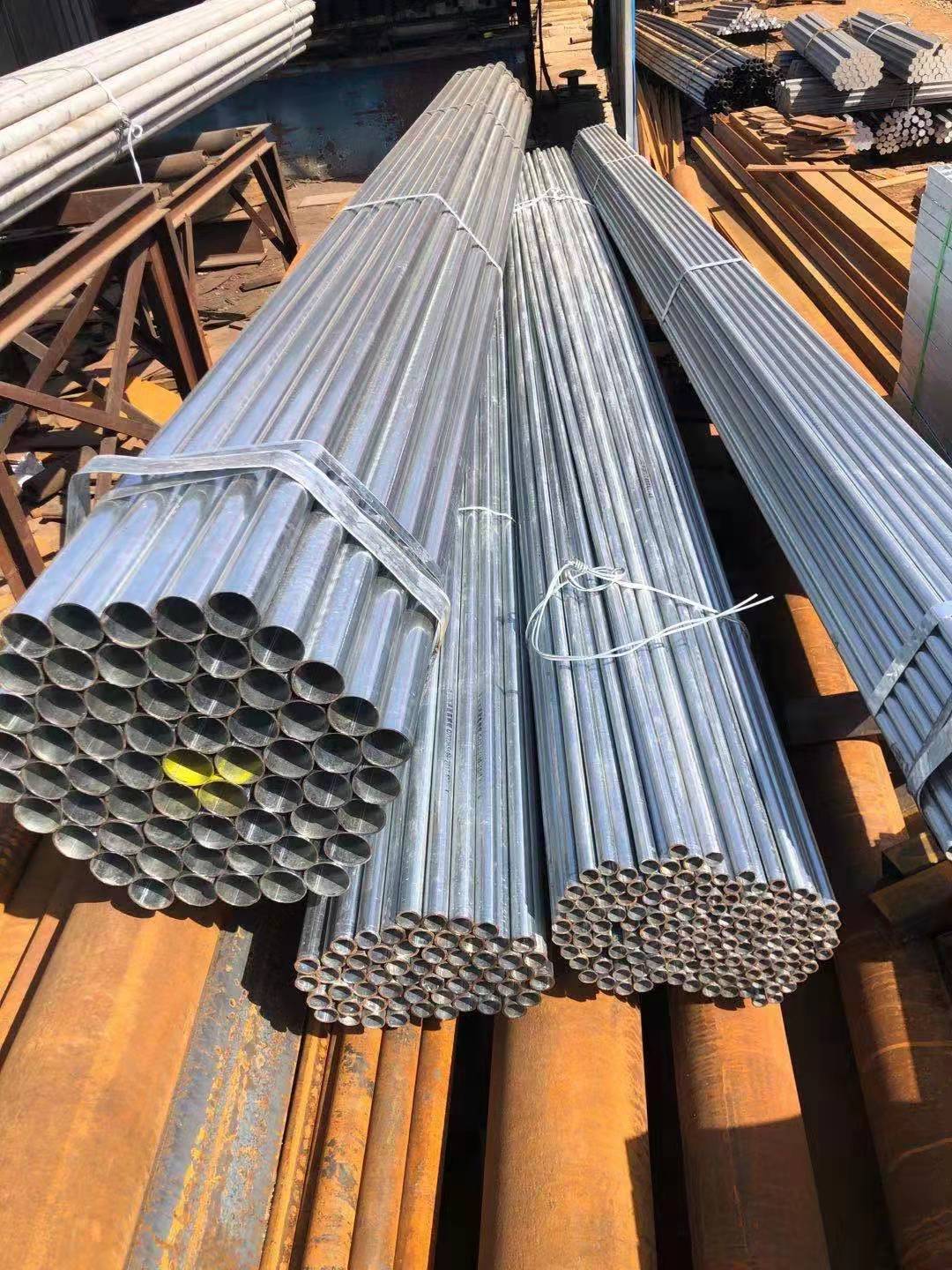 2.5-4.5mm Round Galvanized Steel GI Pipe Hot Dipped Zinc Coated and Invoiced by Actual Weight for Industry
