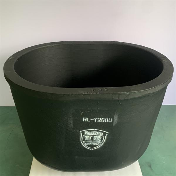 Oxidation Resistant Oval Crucible 2.21g/cm3-2.25g/cm3 Industrial Carbide