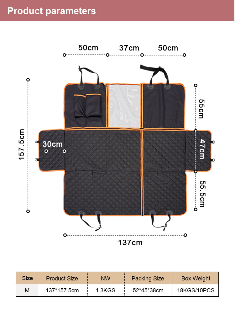 Dog Car Seat Cover for Back Seat, 4-in-1 Waterproof Pet Dog Seat Cover for SUV 100% Scratchproof Nonslip