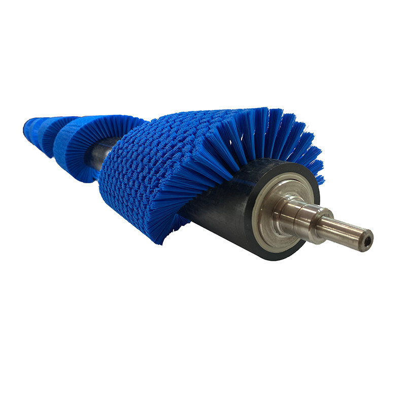 Special Shaped Spiral Brush Roller For Industrial Dust Removal And Plate Surface Debris Cleaning