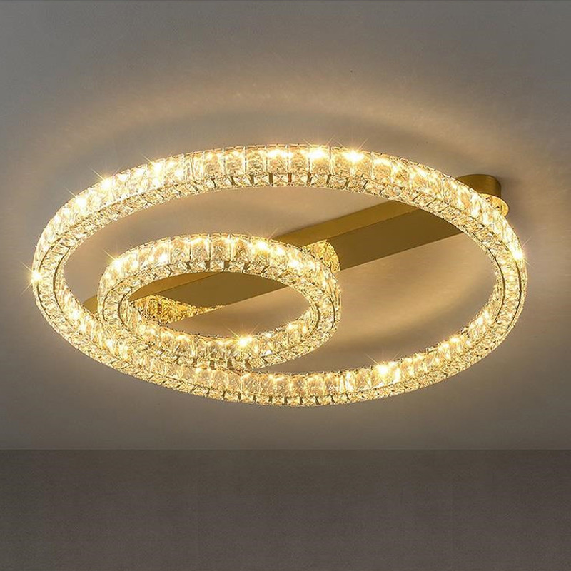 Luxury Ring Ceiling Lamp Modern Bedroom Living Room Crystal Ceiling Lamp(WH-CA-100)