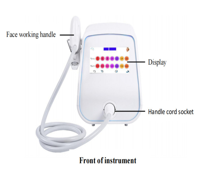 White Portable Fractional Rf Microneedle Stretch Marks Removal Machine