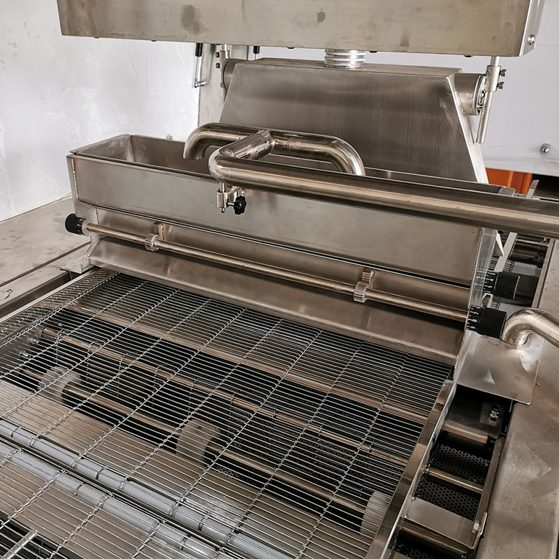 Multi Functional Cake Chocolate Enrober Machine Glazing Chocolate Dipping Machine