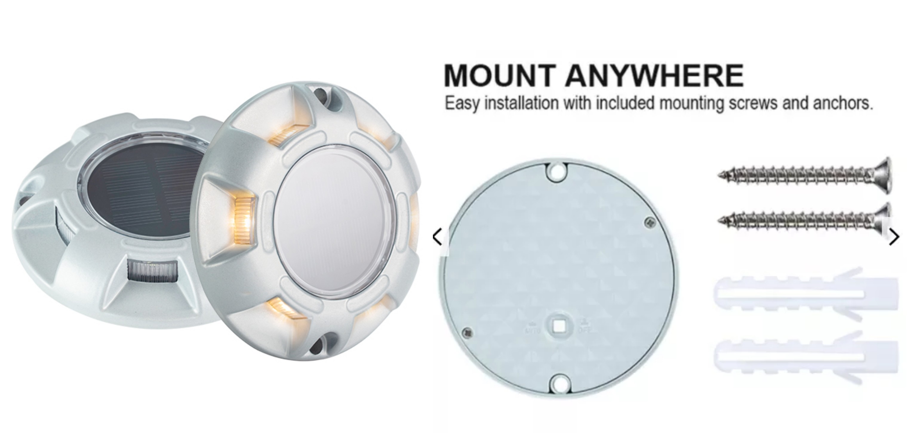 Outdoor Warning Led Solar Driveway Dock Lights Solar Step Lamps For Sidewalk Garden Pathway Yard