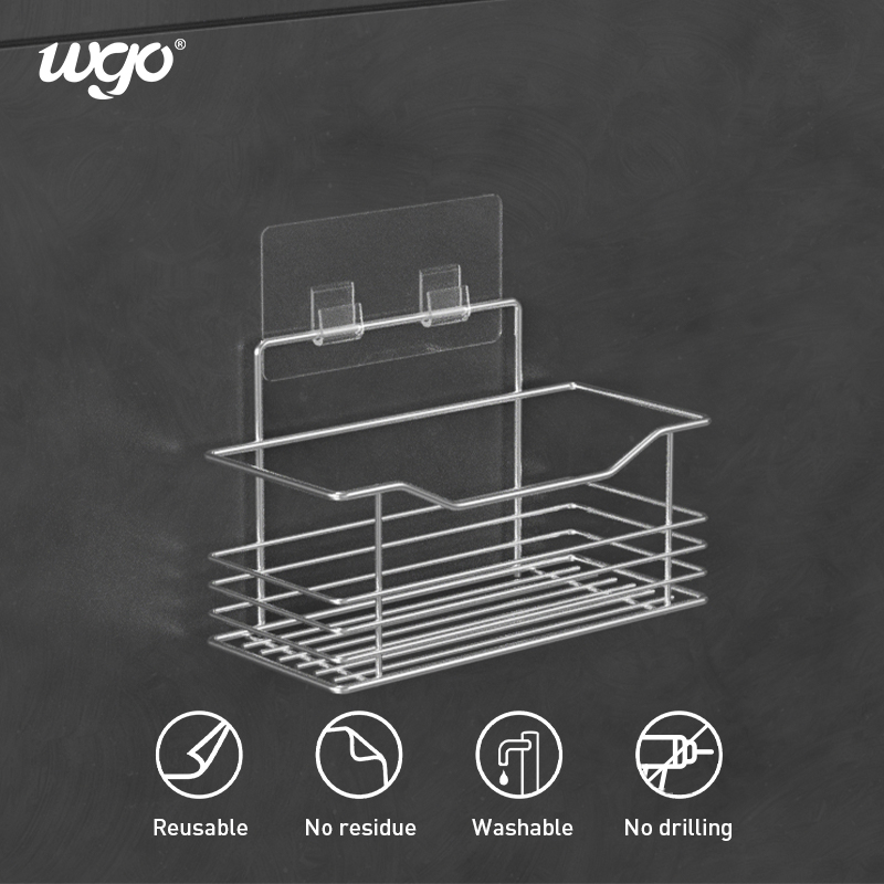 SS201 Adhesive Hand Towel Holder 335mm Wall Mount Towel Rail