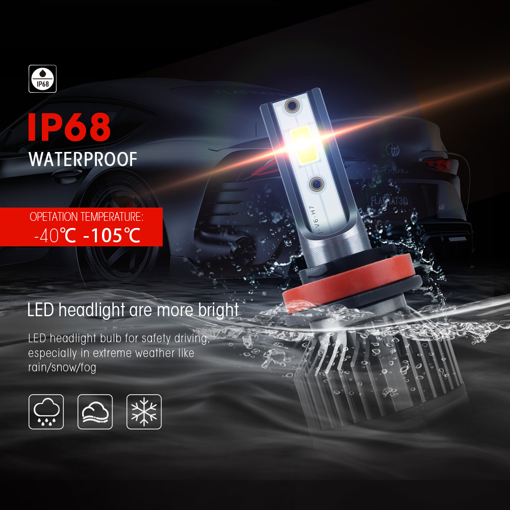 Auto Car Front Led Light Bulb H4 Car LED Headlight Bulbs