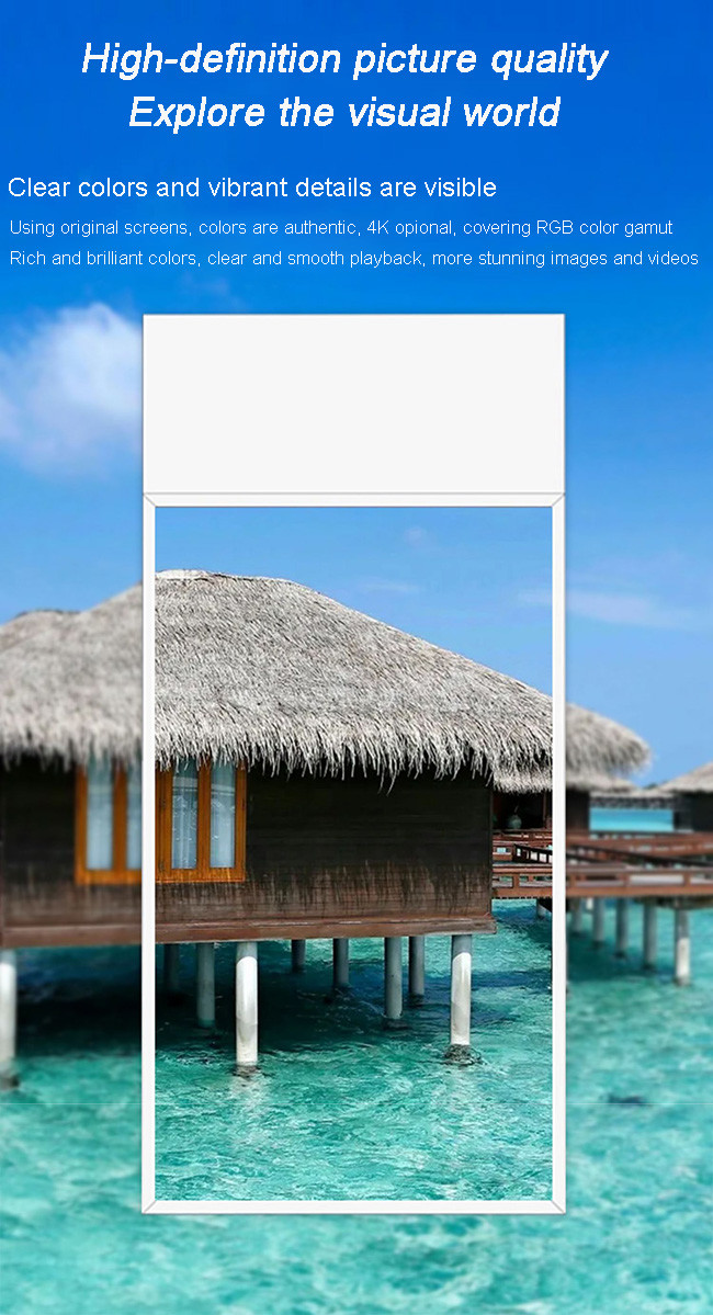 2025 New Technology Transparent Lcd Screen Window Displays With Hanging Double Sided OEM ultra Thin Led Advertising Display