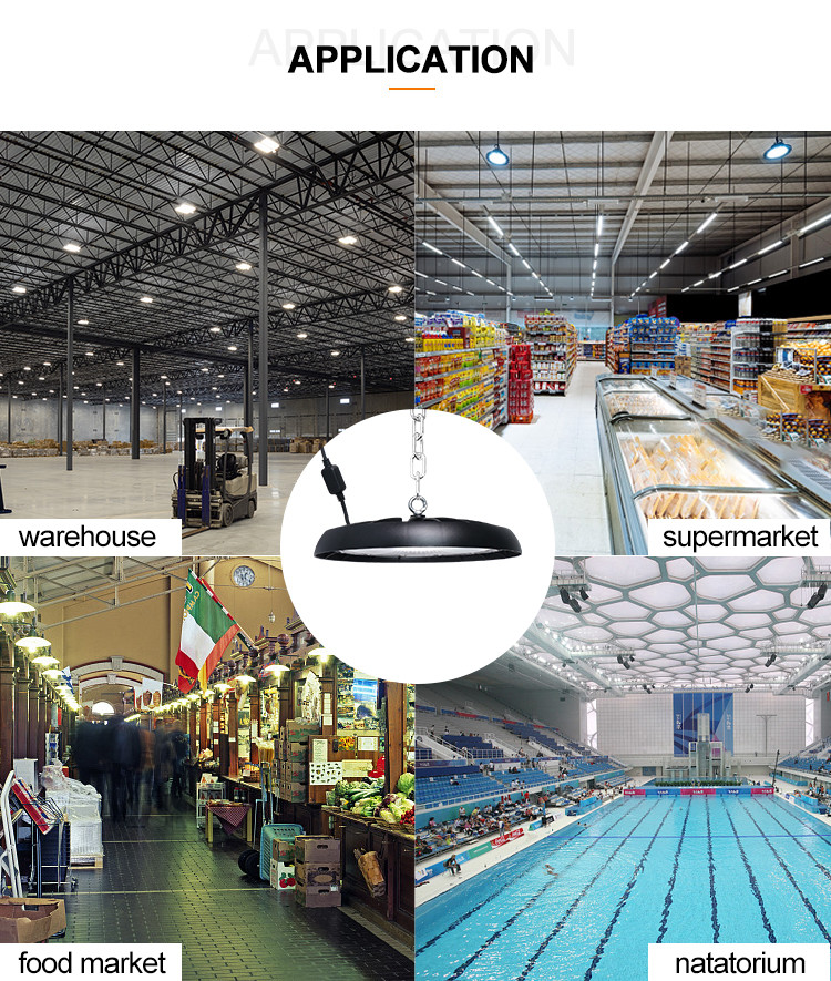 Commercial Industrial High Bay Lighting 100W 150W 200W 300W 400W Workshop Led UFO Highbay