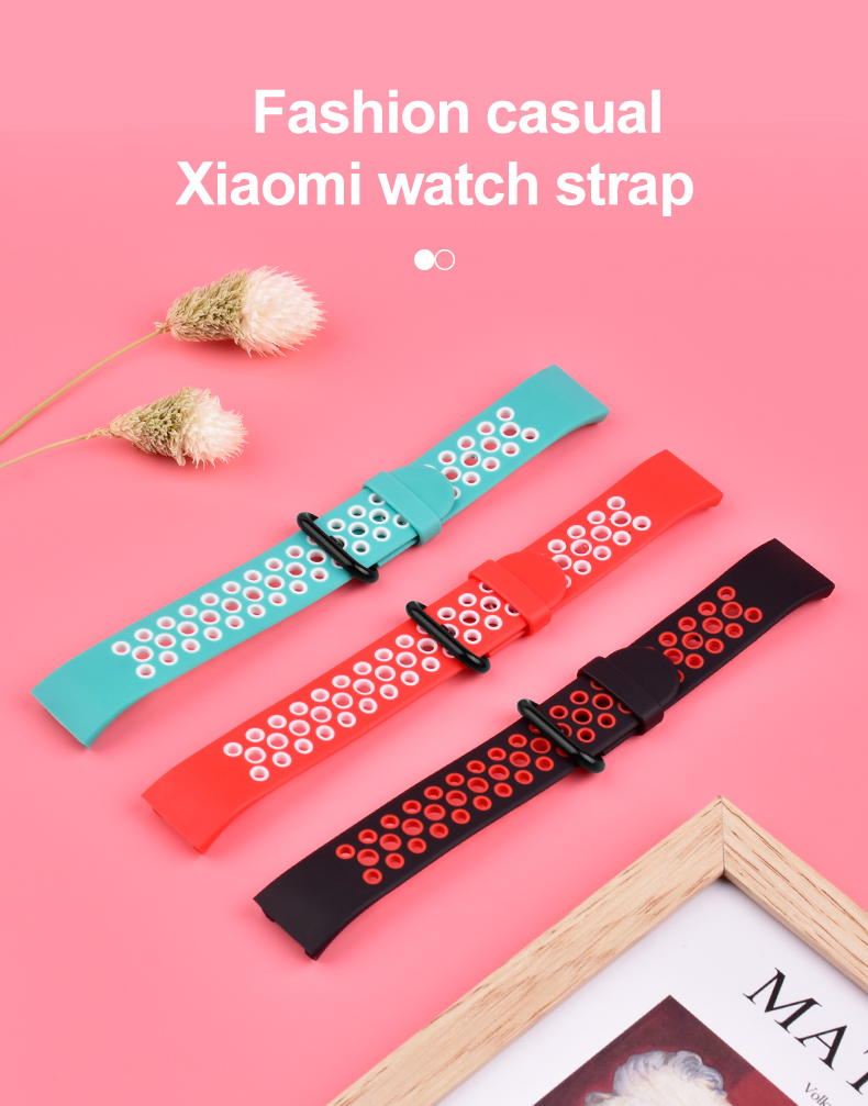 Dual Tone 20mm TPE Smart Watch Band For Xiaomi 5