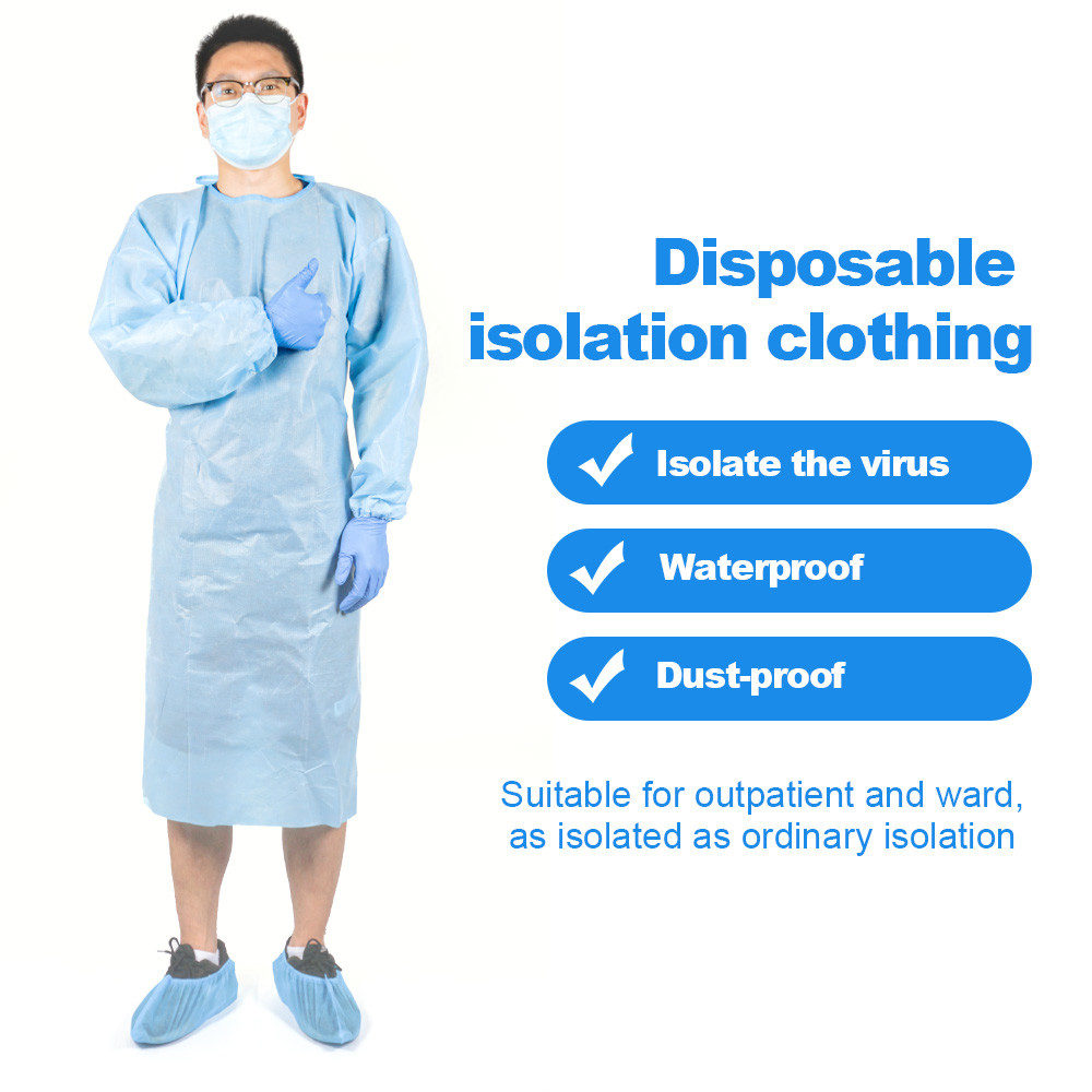 Elastic Cuffs Medical Protective Coverall / Disposable Protective Clothing