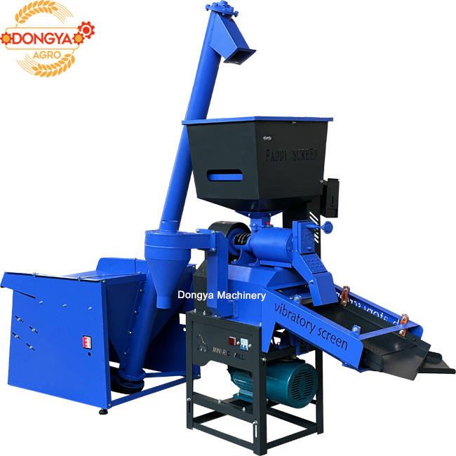 DONGYA AGRO Above 300kg Capacity 6N50L-2024 with Elevator Vibrant Rice Mill Machine Single Phase 4hp