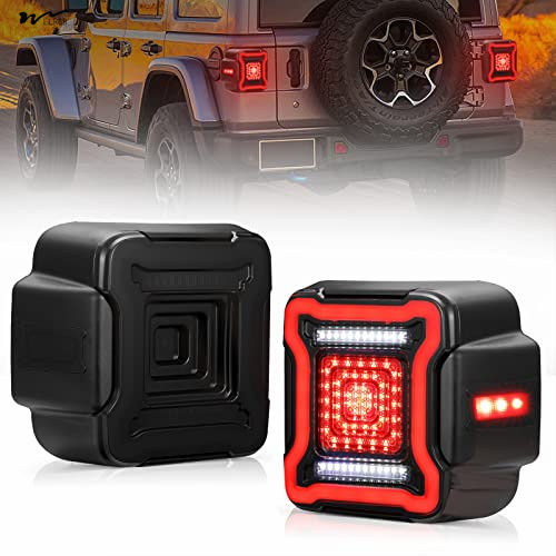 Jeep LED Tail Lights Fit Smoked Tail Lamp Brake Turn Signal Light Reverse Rear Back Light Assembly