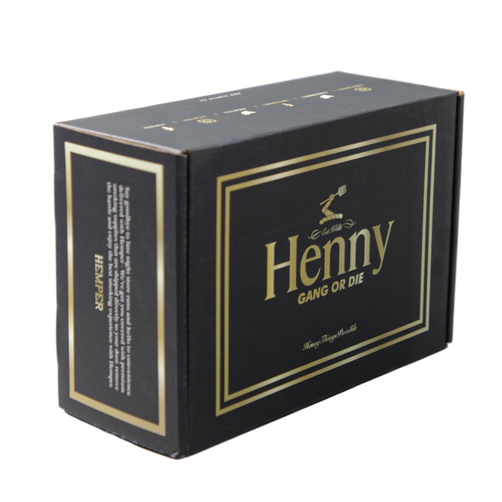 Recycled Varnished Hard Corrugated Paper Folding Packaging Box With Reverse Design
