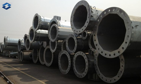 Hot-dip Galvanized Steel 3mm Q420 Dodecagonal Electrical Power Tower Metal Pole