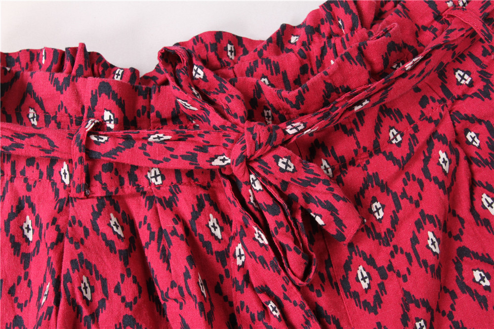 Elastic Waist Ladies Printed Shorts