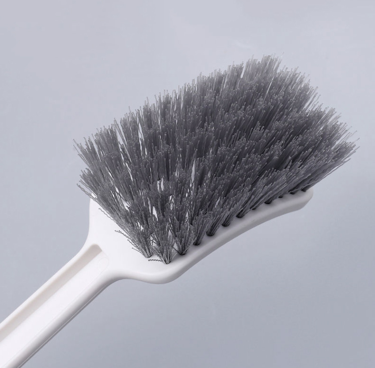 Long Handle Kitchen Scrubber with Ergonomic Rubber Grip