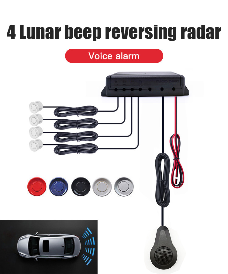 Lightweight Parking Sensor Systems 4 Eye Backup Sensor IP67 Weatherproof