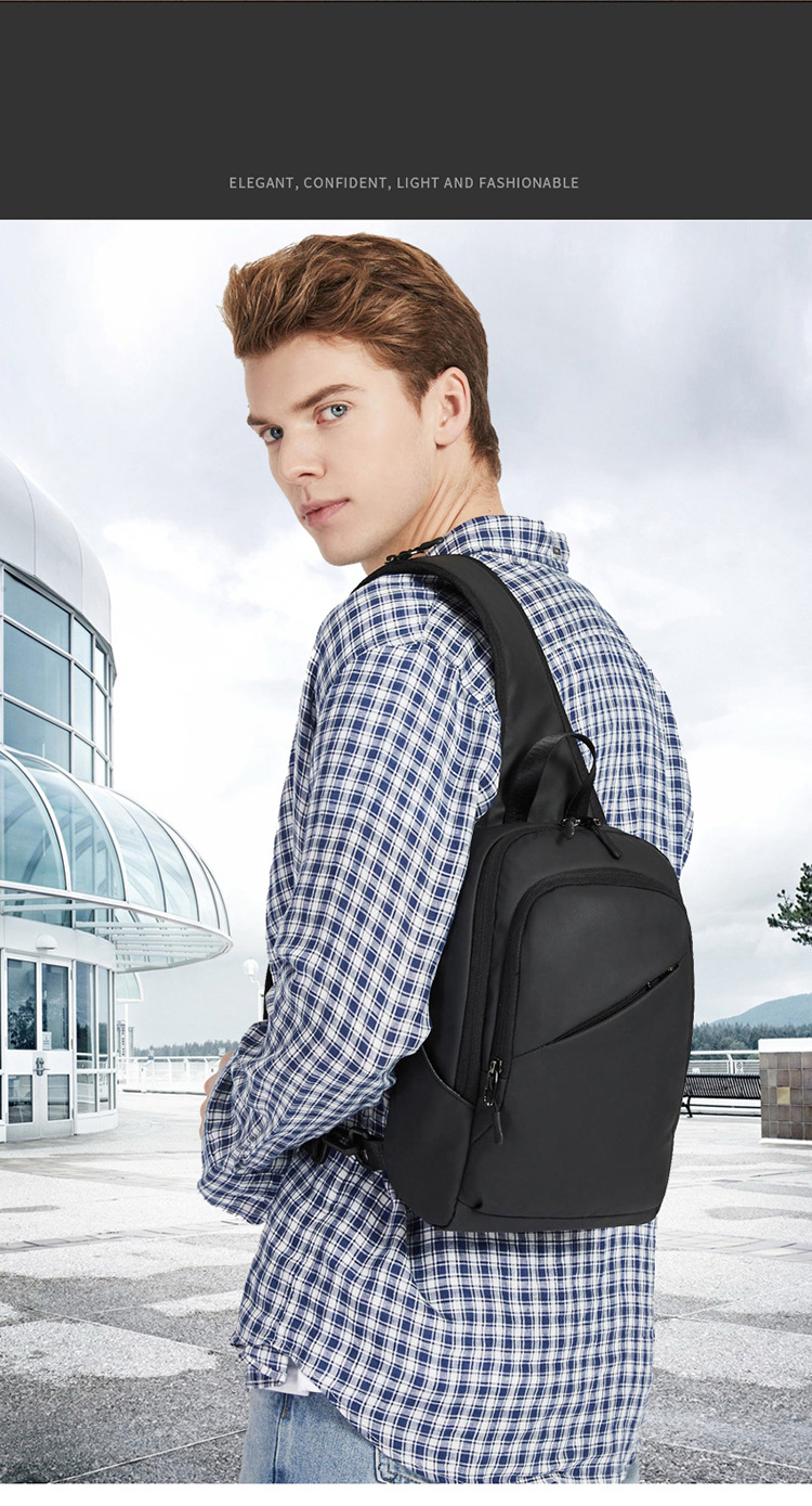 7.9 Inch IPAD USB Charging Shoulder Travel Sling Bag 18*10*30cm