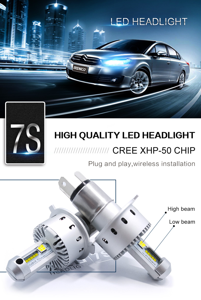 40000lm 6500K 8000K Motorcycle Headlight Bulb 9005 9006/9012