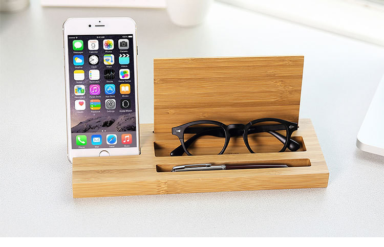 Carbonized bamboo phone stand tablet kickstand with a Pen holder for iphoneX 7plus for samsung S7 EDGE