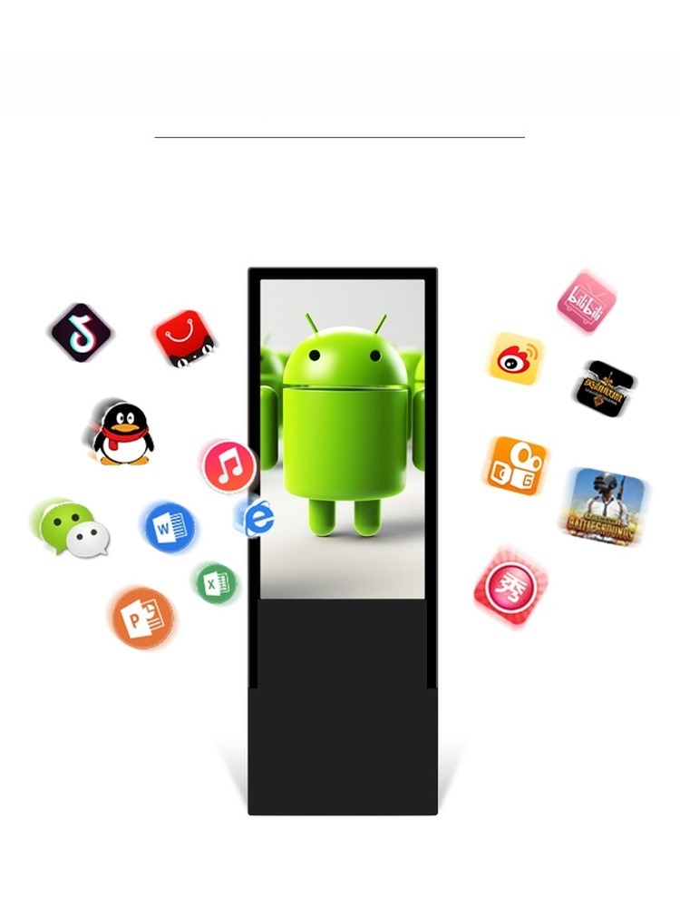 Portable Free Standing 43" inch LED LCD WIFI network Android advertising board signage menu board