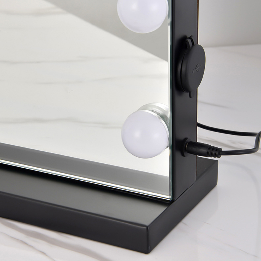 Extra LOGO Genuine Black Chorome Make Up Makeup Full Wall Light Led Home Decor Hollywood With Lighting Mirror
