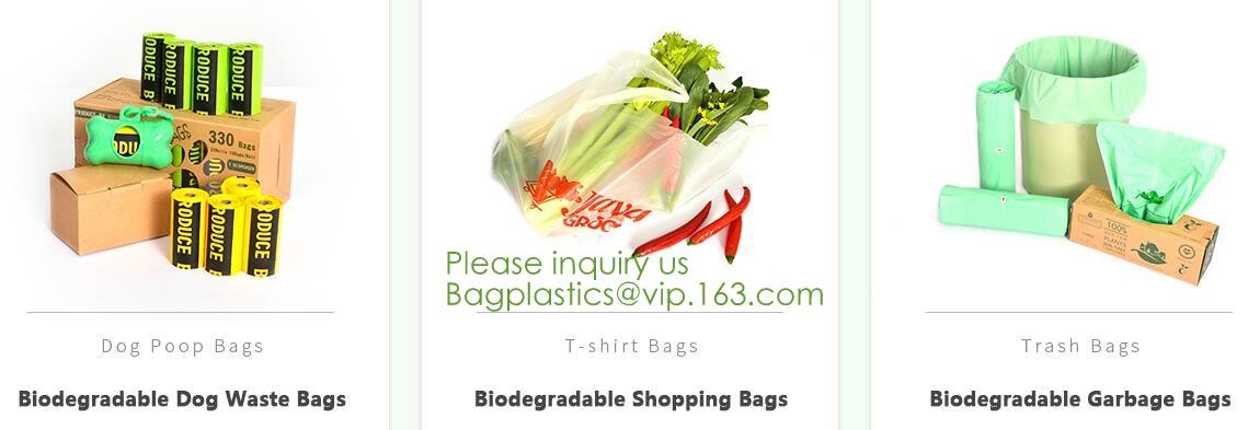 Eco friendly Compostable Biodegradable commercial bags,100% Environment Friendly Compostable Cornstarch Garbage Bags pac
