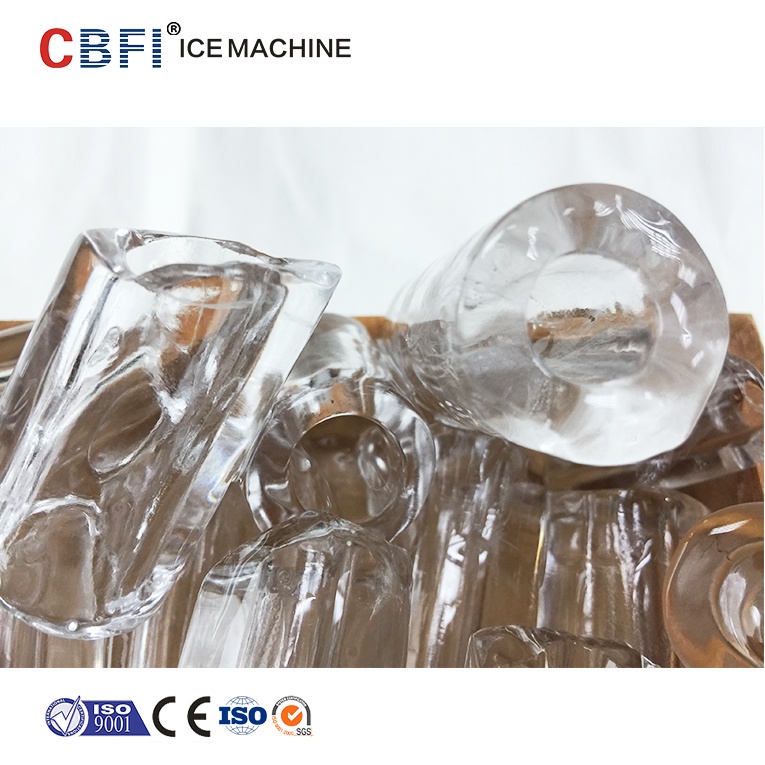 Water Cooling Industrial Ice Tube Maker Large Capacity 20 Ton / 24 Hours