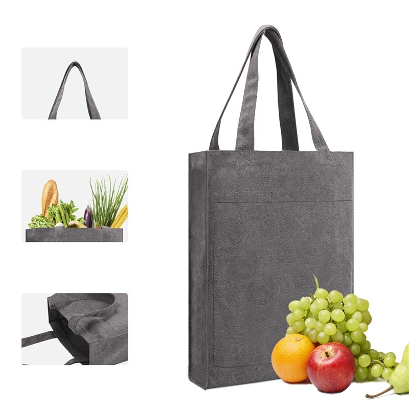 Reusable Eco Friendly Custom Shopping Bags Women'S Canvas Handbags Purses 13X3X16"