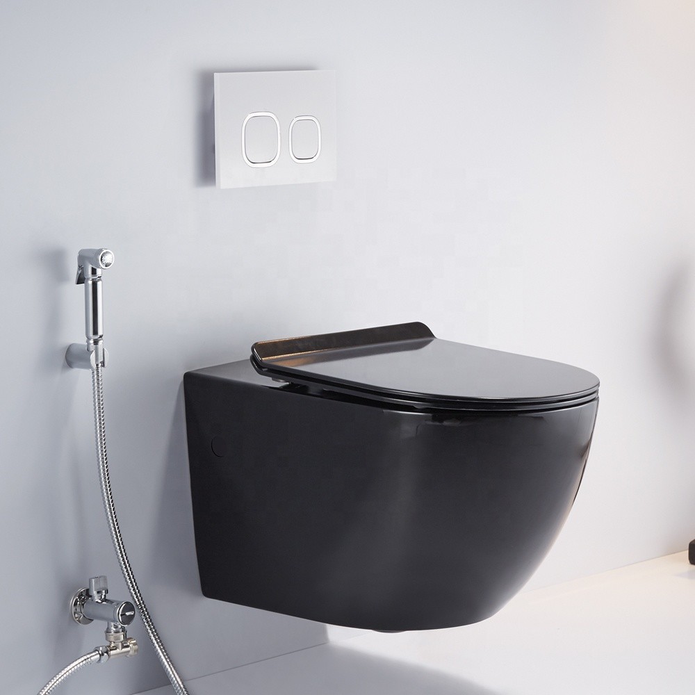 Siphon Flushing Ceramic Wall Hung Toilet In Small Bathrooms