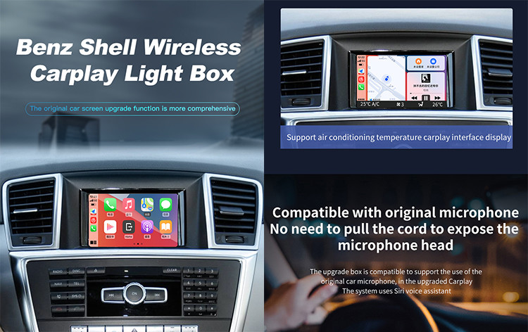 Car Video Interface For Mercedes Benz NTG4.5 BECKER System Wireless Carplay Box Plug And Play