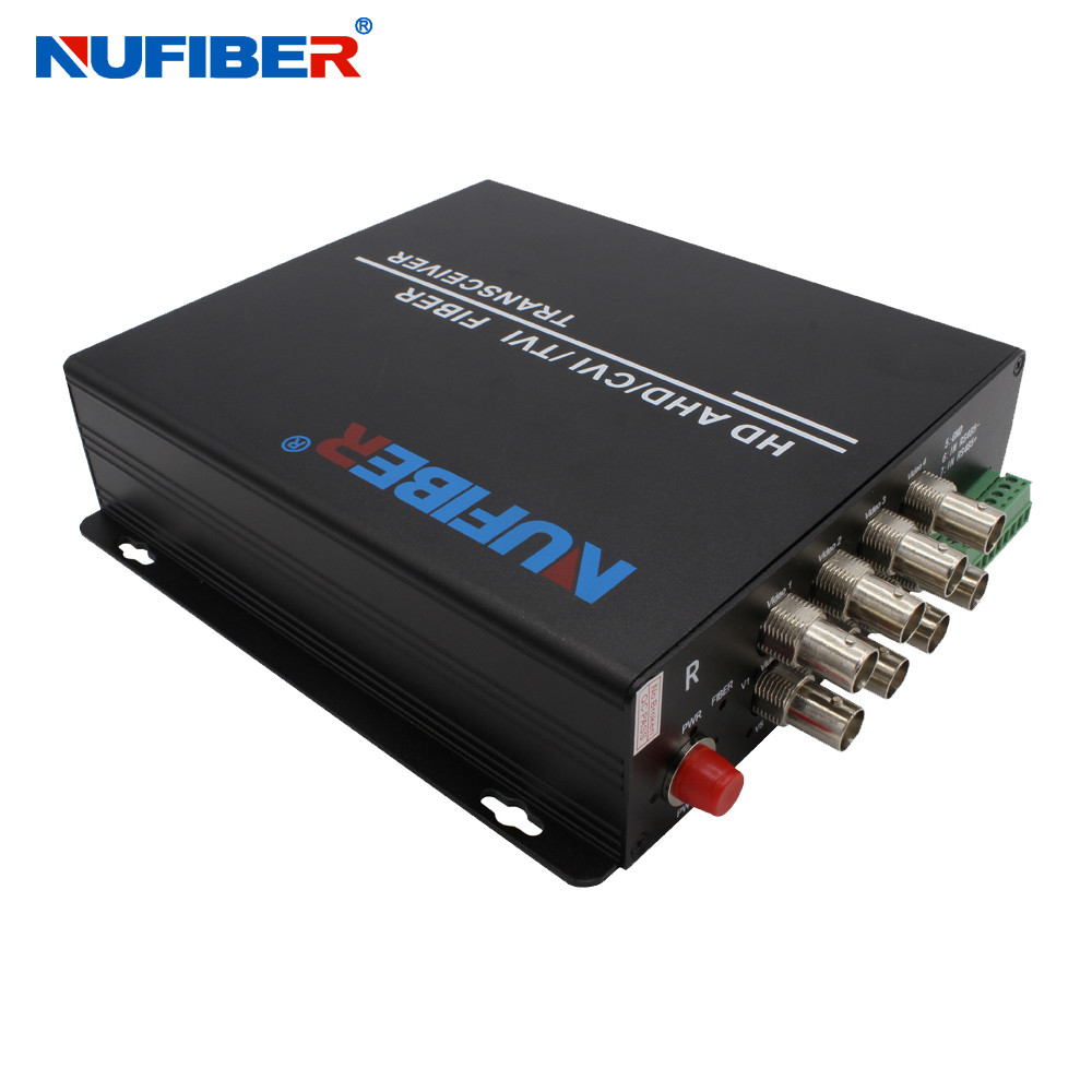 HD 1080P AHD CVI TVI Fiber Optical Video Converter 8CH for Dahua Camera