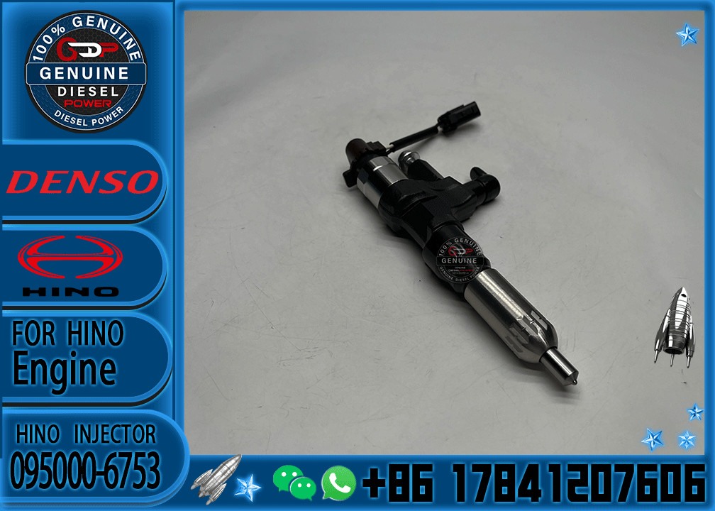 Common Rail Injector 095000-6753 Diesel Injector 23670-E0030 For HINO J08E