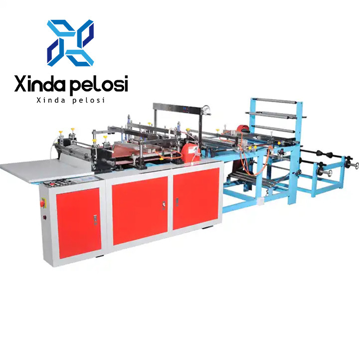 Double Line Bottom Seal Bopp Pp Plastic Zipper Bag Making Machine Automatic