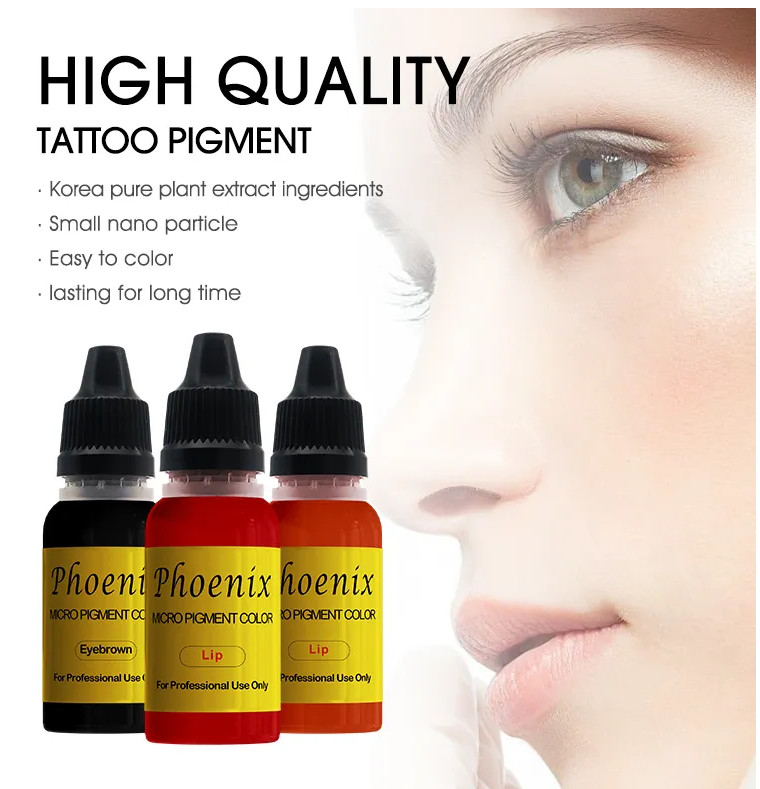 Private Label 15ml Eyebrow Tattoo Pigment Color Permanent Makeup Tattoo Ink