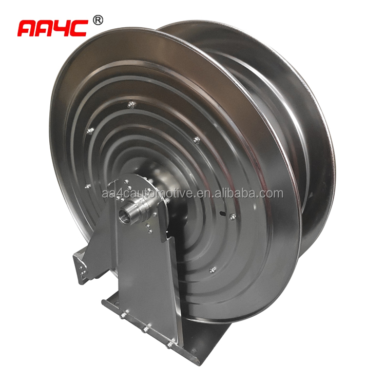 AA4C air pipe grease oil stainless steel hose reel 10M 15M 20M pipe reel