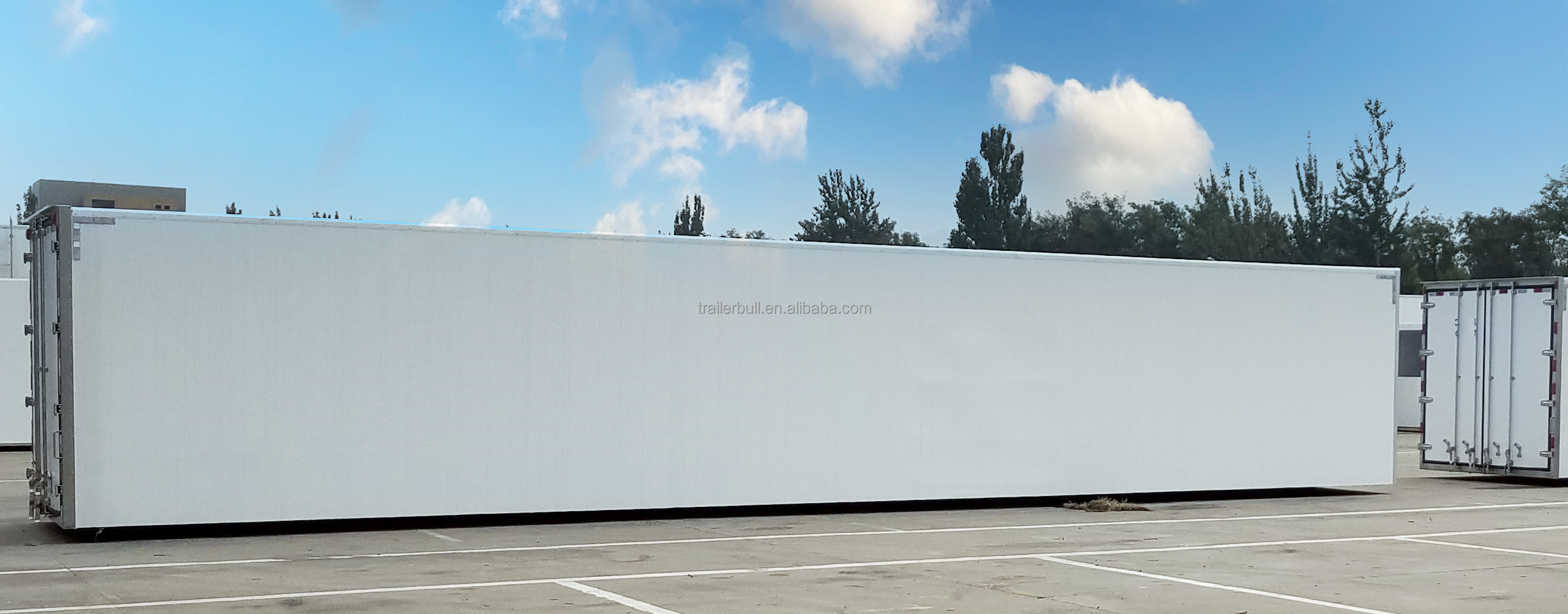 Stainless Steel 45ft 3 Axle Frozen Meat Refrigerated Trailer with Thermoking Carrier Units